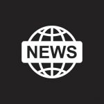 World news flat vector icon. News symbol logo illustration.